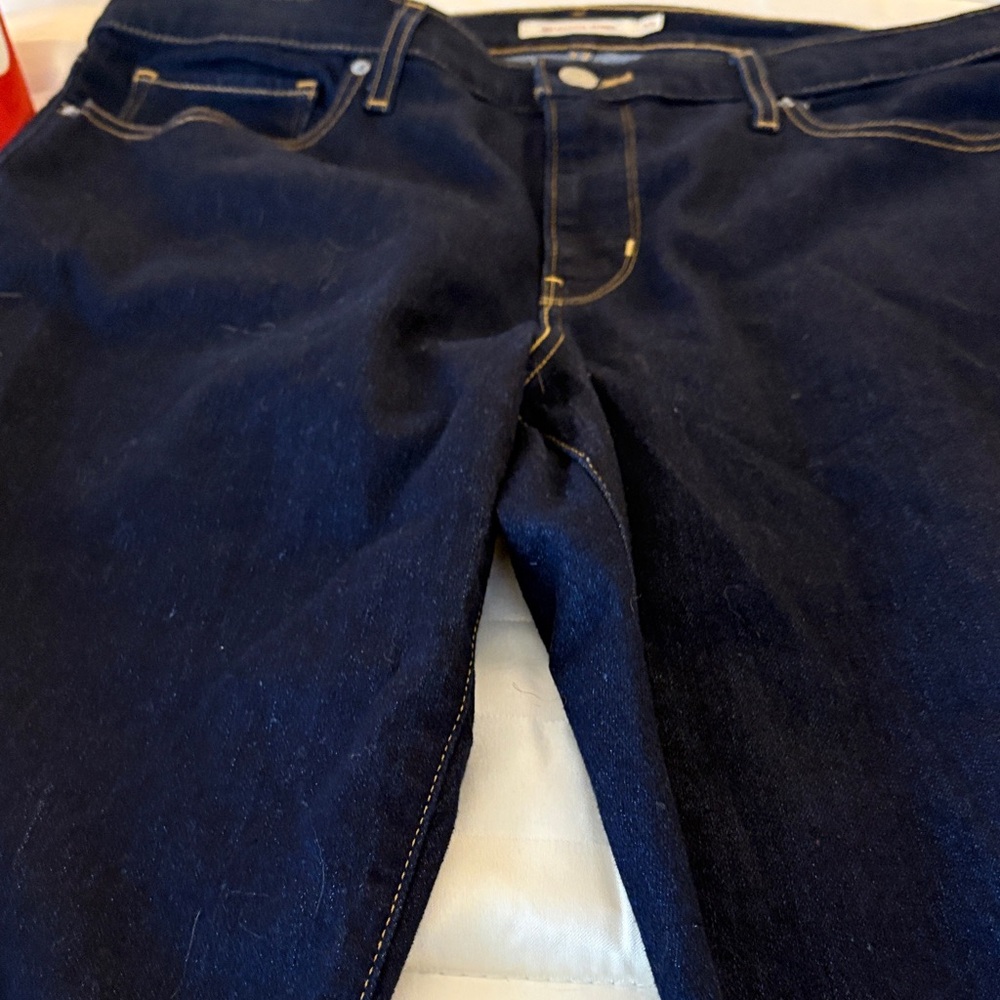 Women's Classic Dark Blue Straight Leg Jeans